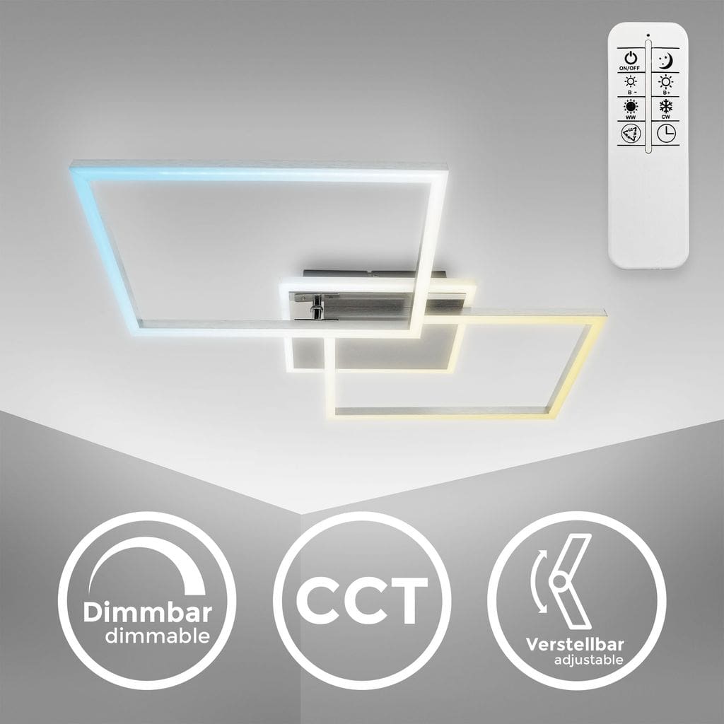 LED Deckenleuchte CCT Rahmenleuchte schwenkbar dimmbar Timer Nachttisch Sternenlicht Alu 40W Titelbild-01 BKL1440