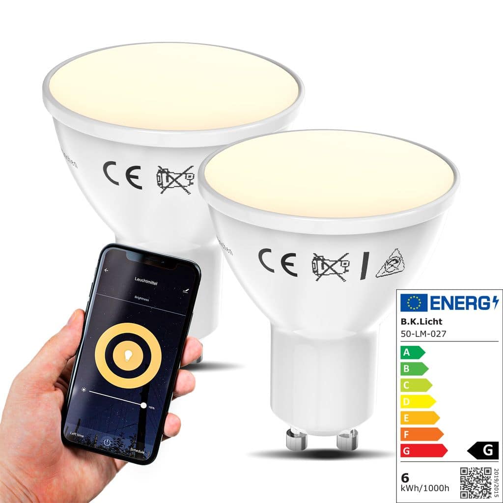 LED Smart Home Leuchtmittel WiFi  dimmbar Sternenlicht Birne GU10 Alexa Google 55W 350lm Freisteller-02 BKL1260