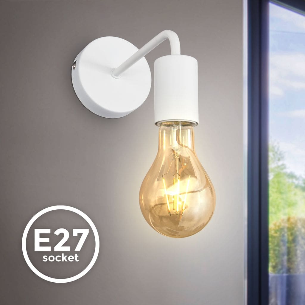 LED Wandleuchte RetroWandSpot WeissFlur Wohnzimmer Bett Sternenlicht Edison E27  Titelbild BKL1377