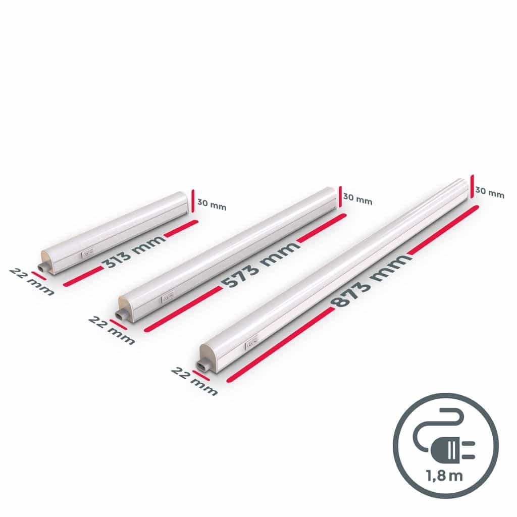 2xLED Unterbauleuchte SET 8W Sternenlichtleiste Kueche  Beleuchtung Schrank Leuchte 16W Maße-02 BKL1512