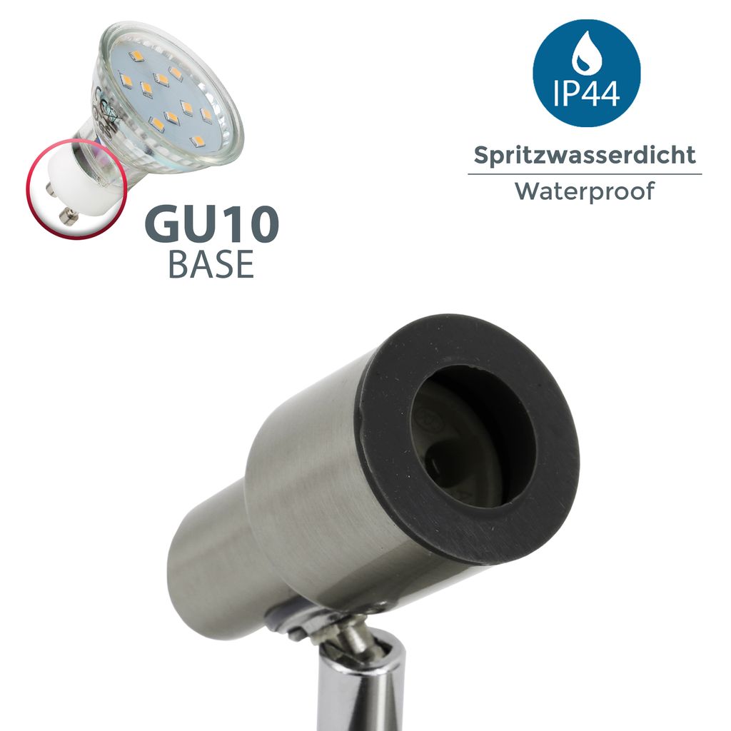 Bad LED Deckenstrahler IP44 Badezimmer GU10 1er Deckenlampe SpotWand-Leuchte 5W 400lm Detail-01  BKL1135