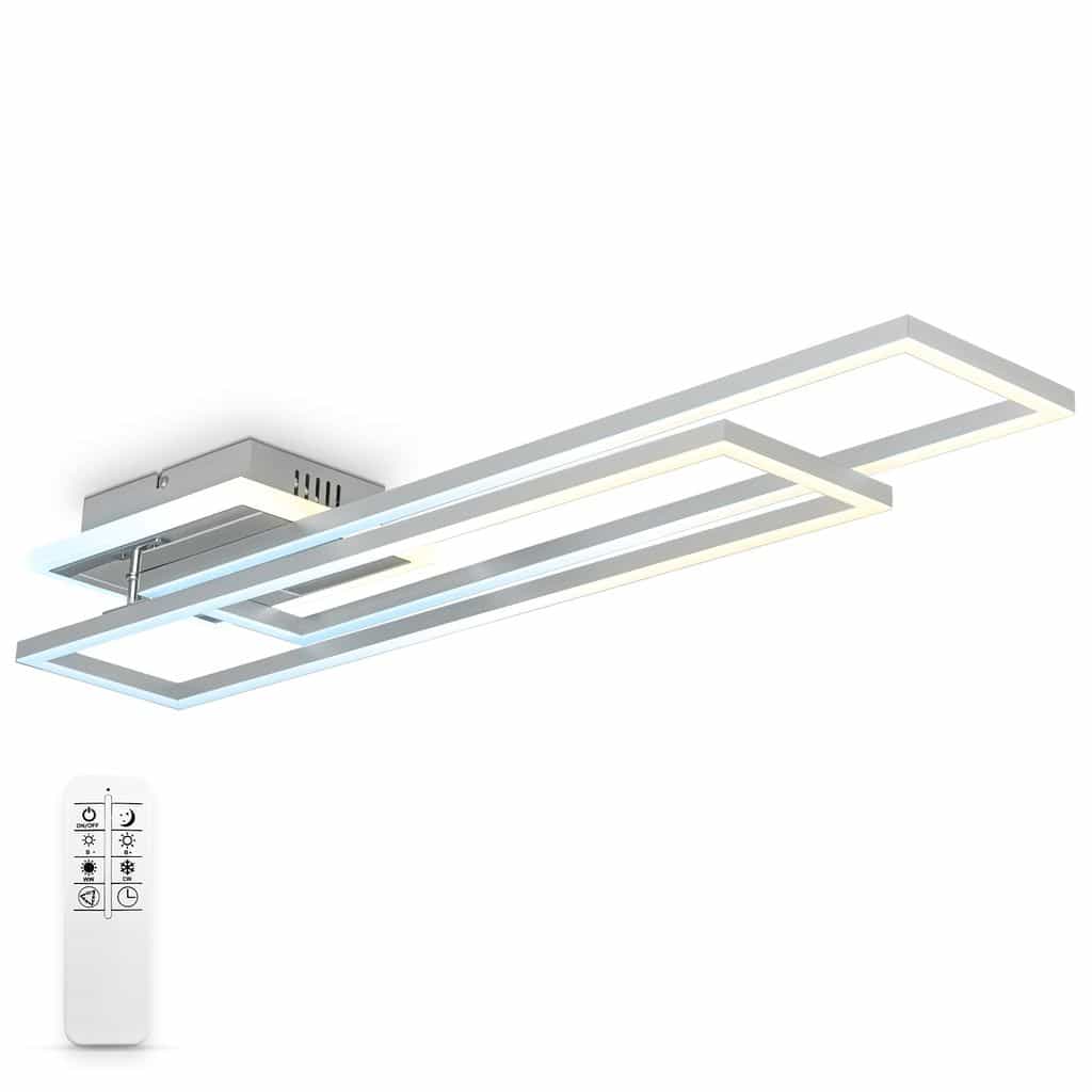 LED Deckenleuchte CCT Rahmenleuchte schwenkbar dimmbar Timer Nachttisch Sternenlicht 40W Alu 40W Freisteller-02 BKL1439