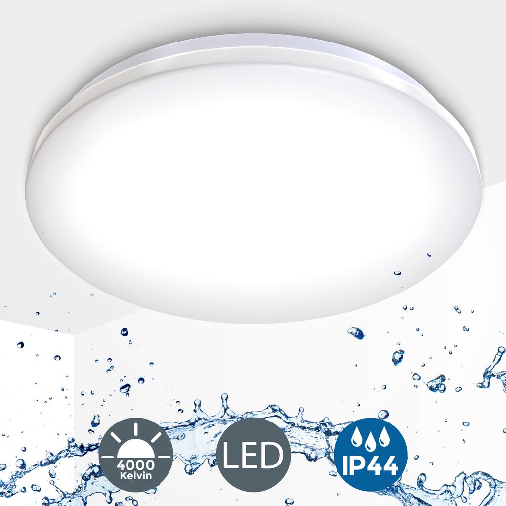 LED 12W Badleuchte IP44 Badezimmer-Leuchte 4000K Deckenleuchte 230V 12W Titelbild-02 BKL1178