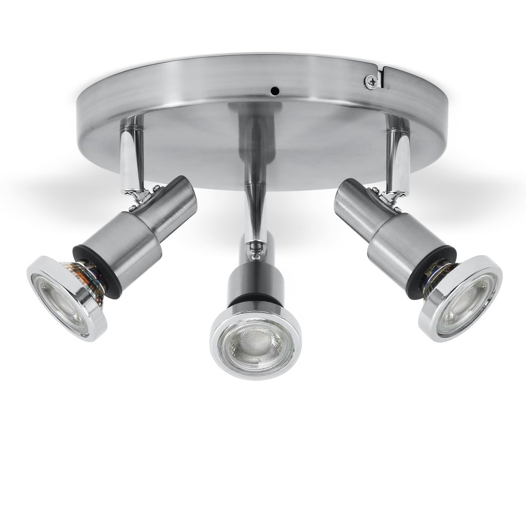 Deckenstrahler - 14,4W, 1200lm, LED, schwenkbar, IP44, warmweiß, matt-nickel