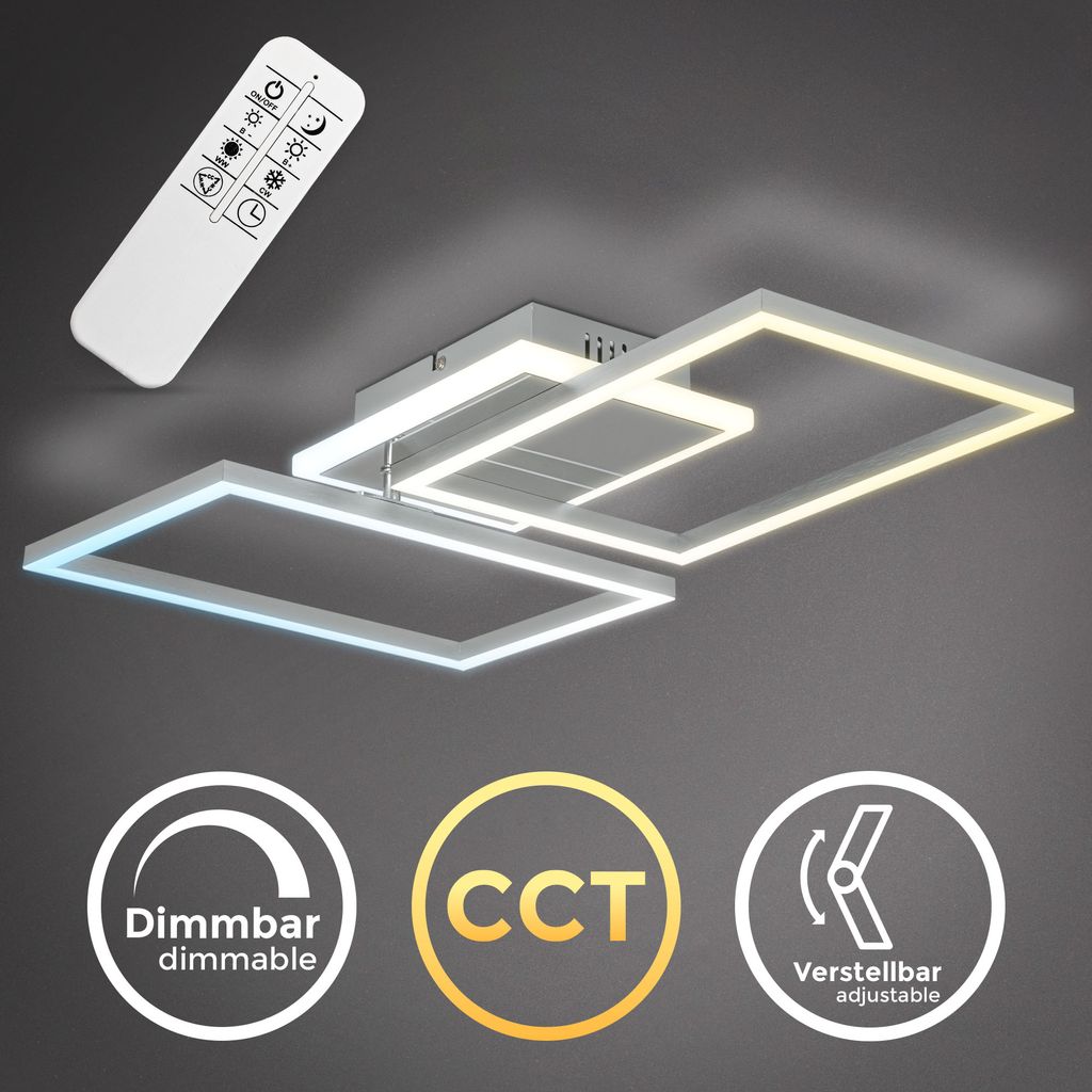 LED Deckenleuchte CCT Rahmenleuchte schwenkbar dimmbar Timer Nachttisch Sternenlicht Alu 40W Titelbild-02 BKL1440