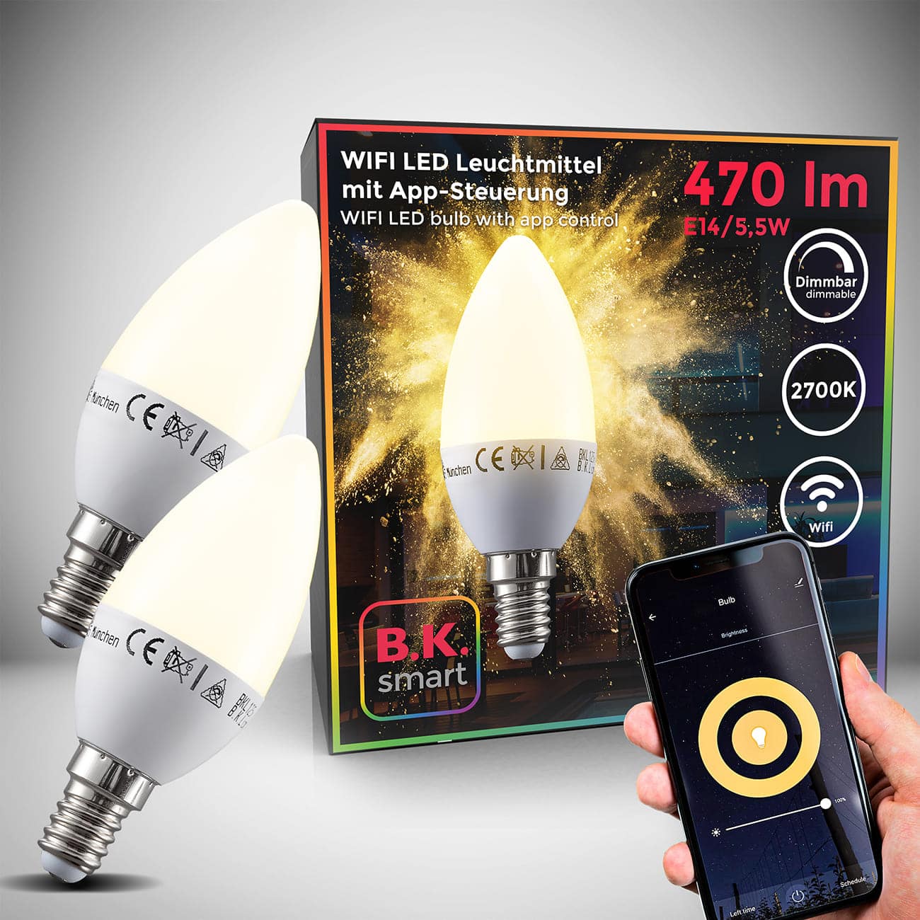 BKL1080 E14 B.K.Licht Vintage LED Tischlampe